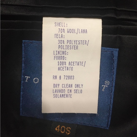 TOWNCRAFT DARK GREY MEN’S COAT- SIZE 40S - Picture 7 of 7